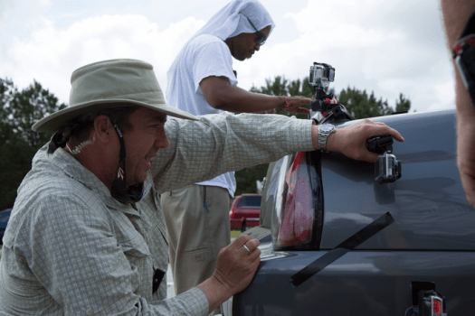Shane Hurlbut, ASC Cinematographer on Need for Speed, mounts GoPro cameras on set