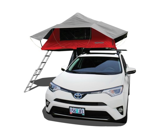 The SkyRise with rainfly deployed